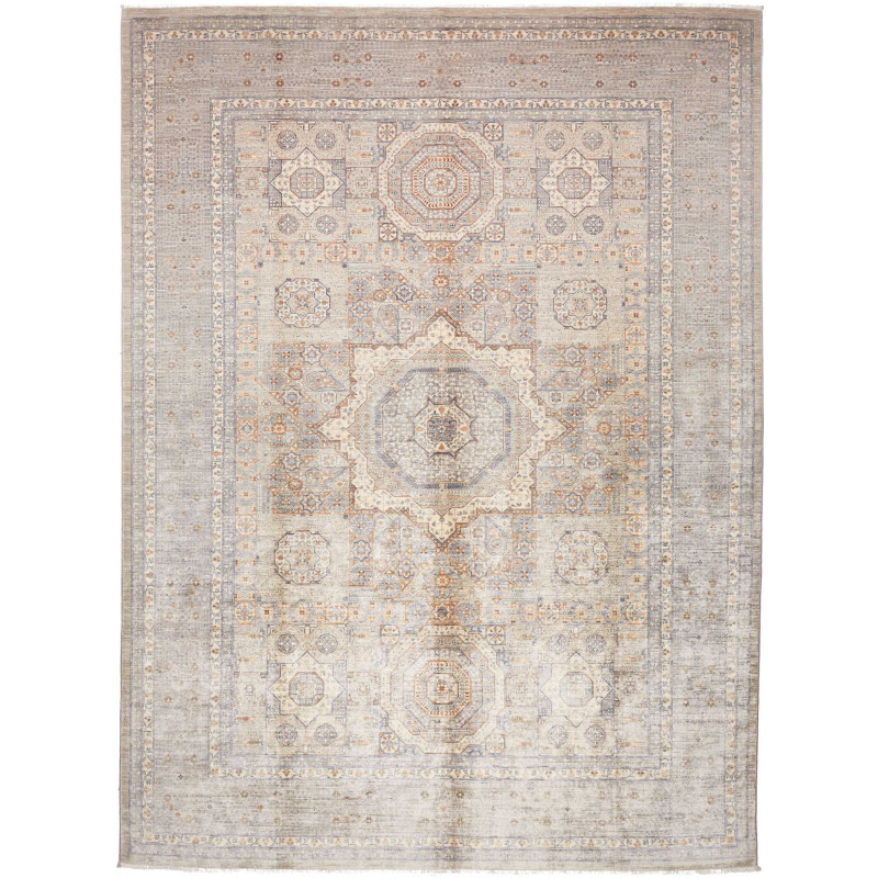 Rug Mamlouk Pakistan 242x345 Grey Beige Blue Te