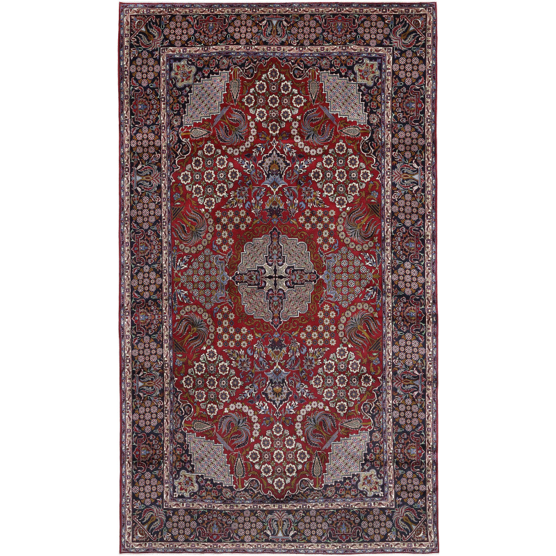 Rug Nadjafabad Persia 294x515 Burgundy Red Dark