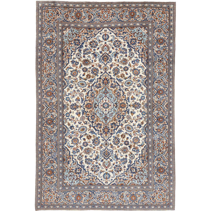 Tappeto Originale Kashan Persia 200x303 Avorio
