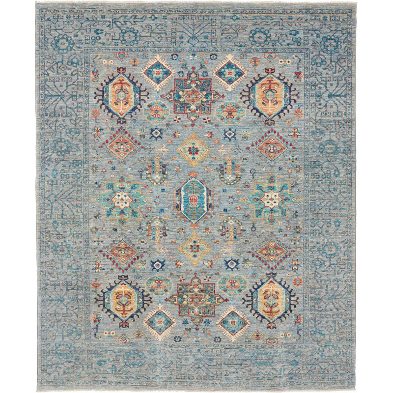 Rug Tribal Pakistan 195x241 Grey Blue Terracott