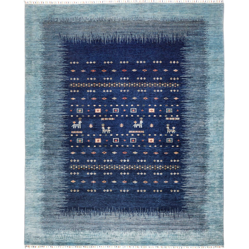 Rug Siva Pakistan 248x305 Midnight Blue Sky Blu