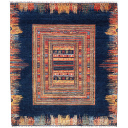 Rug Siva Pakistan 252x290 Navy Orange Red Gold