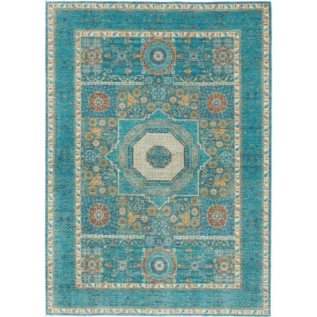 Rug Mamlouk Pakistan 169x240 Turquoise Beige Ru