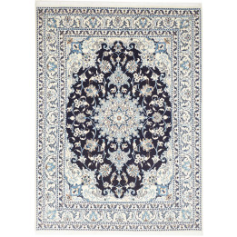 Hand Made Rug Nain Kashmar Persia 148x202 Dark