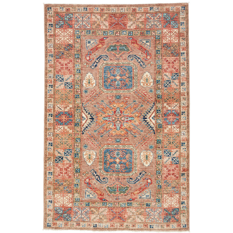 Rug Kazak Fine Pakistan 122x190 Terracotta Beig