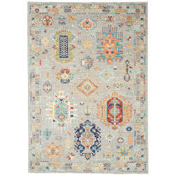 Rug Tribal Pakistan 126x180 Grey Light Blue Dar