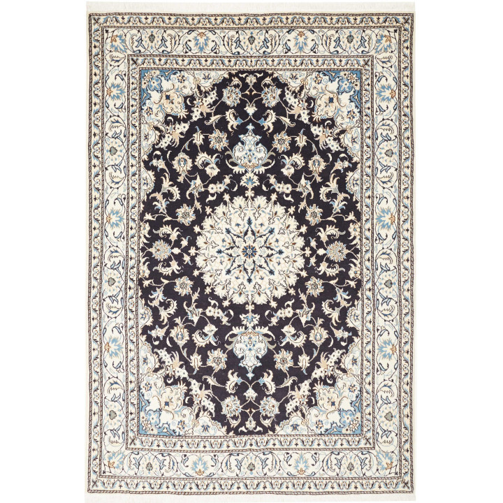 Hand Made Rug Nain Kashmar Persia 165x246 Dark
