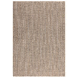 Rug Global plain beige sand and natural jute 120