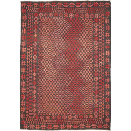 Rug Kilim Afghanistan 202x283 Charcoal Grey Bur