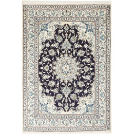 Hand Made Rug Nain Kashmar Persia 150x215 Dark