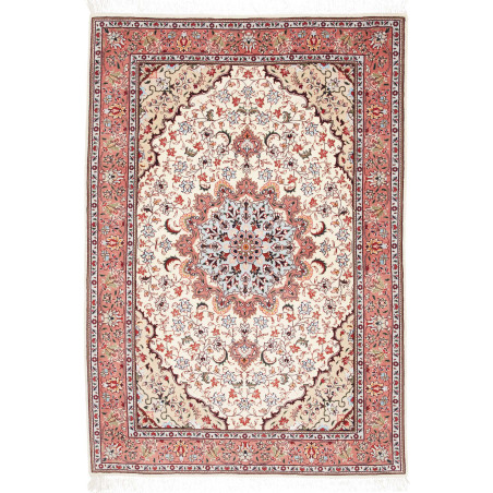 Rug Tabriz 50 Raj Persia 102x150 Cream Ivory Pa