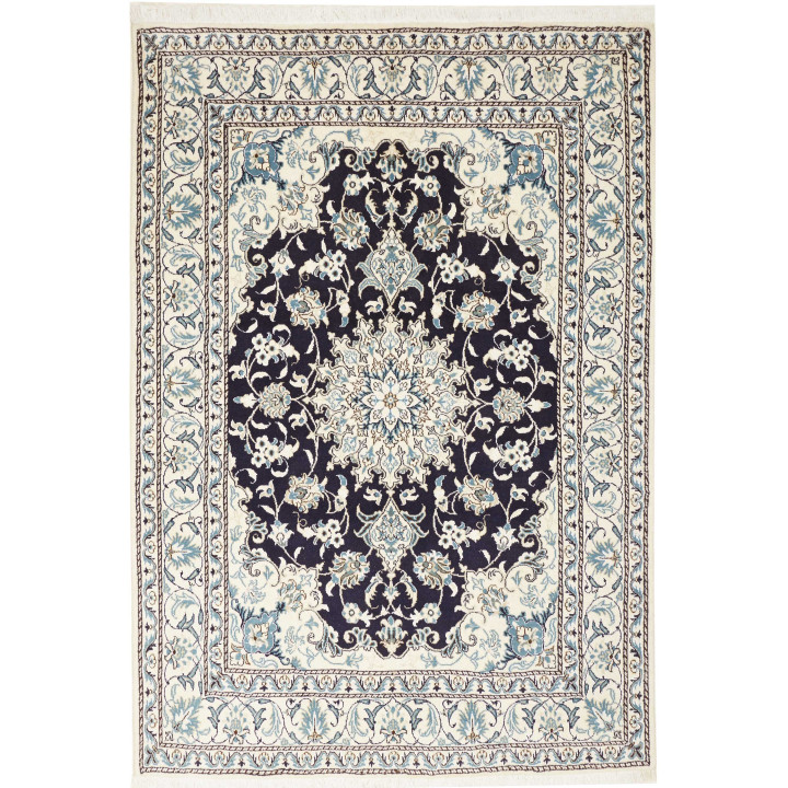 Hand Made Rug Nain Kashmar Persia 150x215 Dark