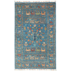 Rug Rubin Pakistan 81x130 Teal Blue Red Orange