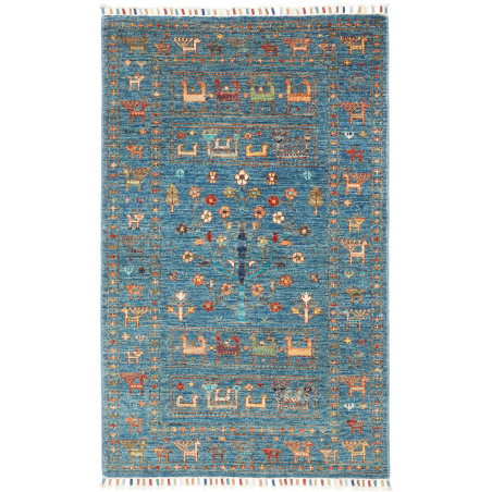 Rug Rubin Pakistan 81x130 Teal Blue Red Orange