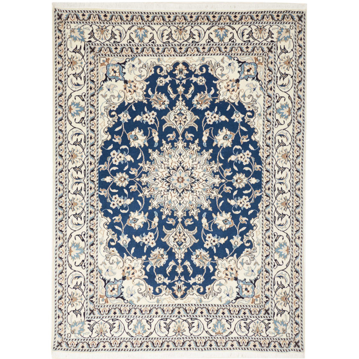 Hand Made Rug Nain Kashmar Persia 153x207 Blue