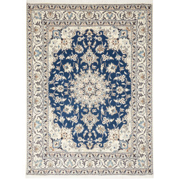 Hand Made Rug Nain Kashmar Persia 168x240 Blue
