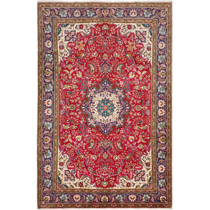 Tappeto Originale Tabriz Persia 200x308 Rosso B