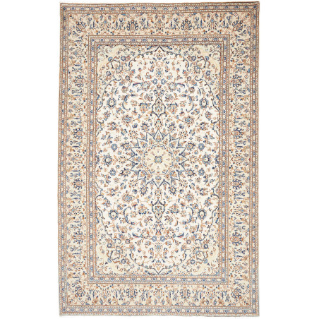 Rug Kashan Persia 196x300 Cream Blue Beige
