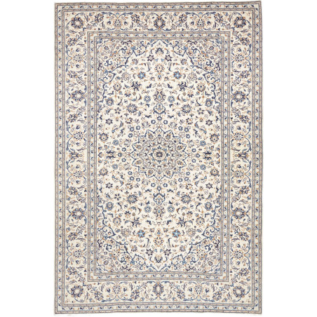 Rug Kashan Persia 200x303 Cream Off White Dark
