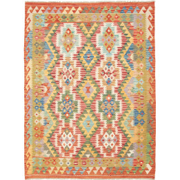 Hand Made Rug Kilim Afghanistan 145x194 Red Bei
