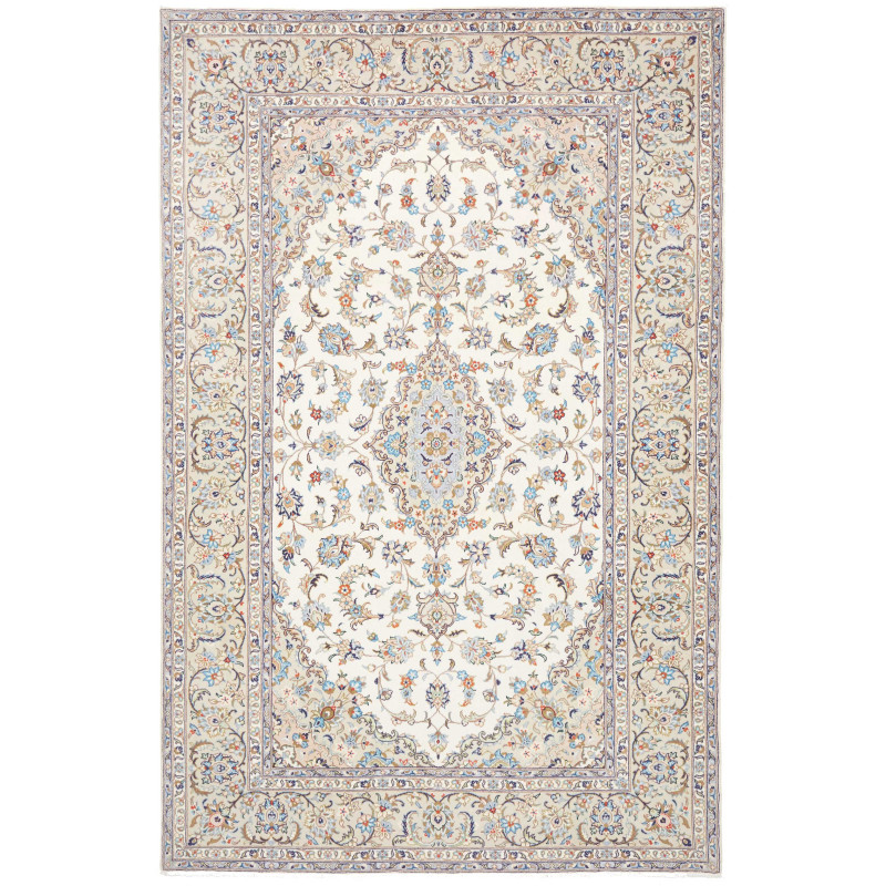 Rug Kashan Persia 190x300 Ivory Cream Beige Pas