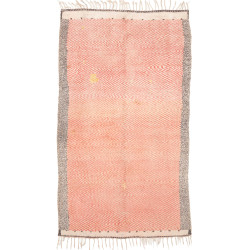 Rug 150x250 Salmon Pink Charcoal Grey Cream Whi