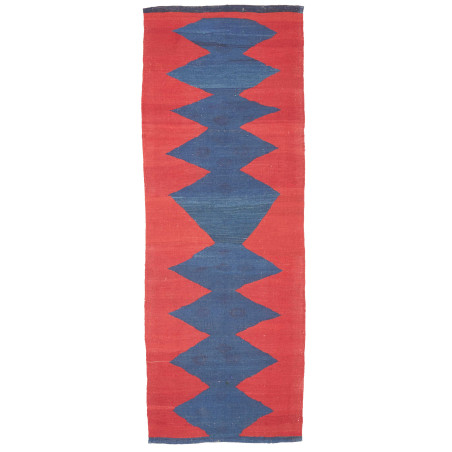 Rug Kilim Vintage Persia 77x214 Scarlet Red Ind