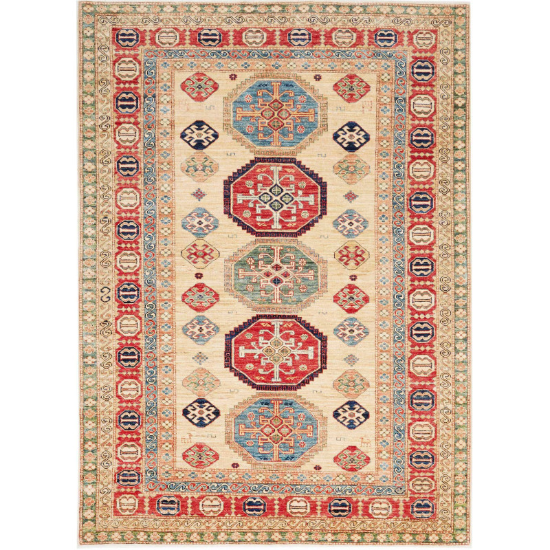 Rug Kazak Fine Pakistan 172x238 Beige Red Blue