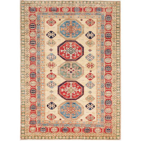 Rug Kazak Fine Pakistan 172x238 Beige Red Blue