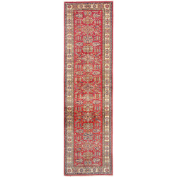 Rug Kazak Fine Pakistan 80x294 Red Beige Blue Y