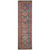 Rug Kazak Fine Pakistan 81x295 Teal Blue Brick