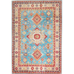Rug Kazak Afghanistan 198x293 Turquoise Blue Re