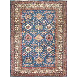 Rug Kazak Fine Pakistan 276x368 Sapphire Blue R