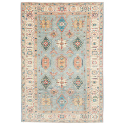 Rug Kazak Fine Pakistan 208x303 Muted Light Blu