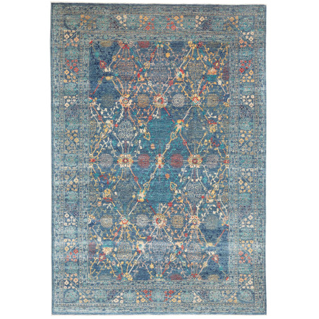 Rug Shahi Fine Pakistan 202x297 Teal Blue Gold