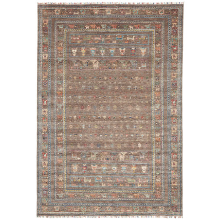 Rug Rubin Pakistan 202x294 Brown Taupe Blue Sky