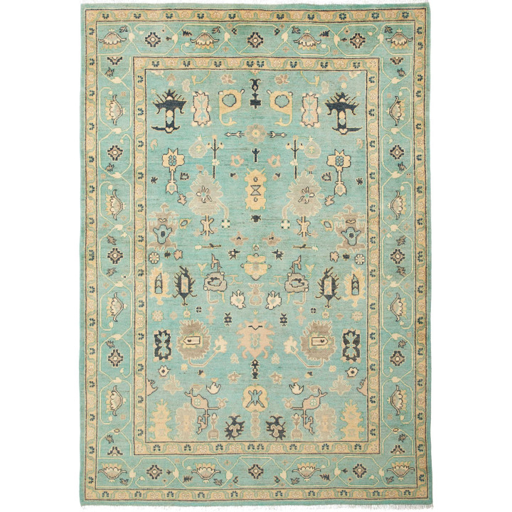 Hand Made Rug Ziegler Pakistan 167x239 Aqua Gre