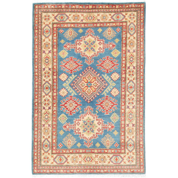 Tappeto Originale Kazak Pakistan 98x150 Azzurro
