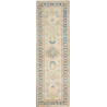 Rug Kazak Afghanistan 85x287 Beige Cream Indigo