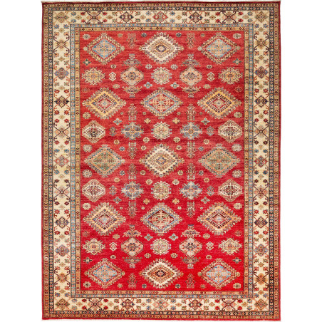 Rug Kazak Fine Pakistan 270x363 Red Cream Beige