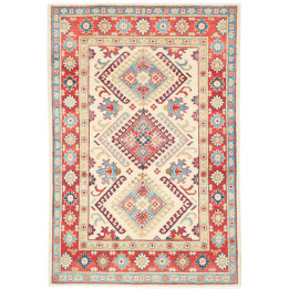 Hand Made Rug Kazak Pakistan 101x152 Ivory Bric