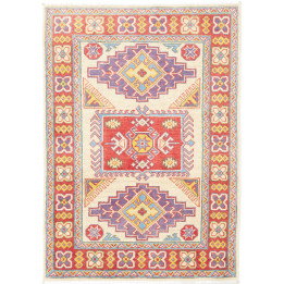Hand Made Rug Kazak Pakistan 84x120 Ivory Red