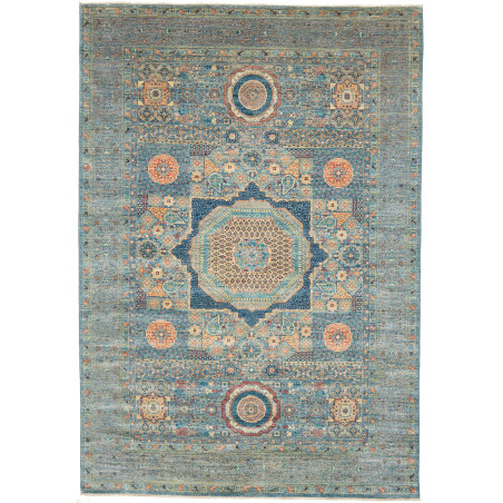 Rug Mamlouk Pakistan 209x300 Turquoise Blue Ora