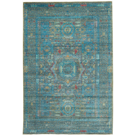 Rug Mamlouk Pakistan 201x304 Turquoise Gold Rus