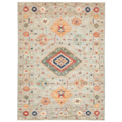 Rug Kazak Fine Pakistan 150x203 Grey Blue Terra