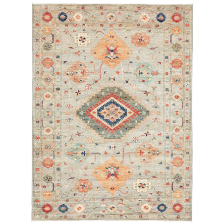 Rug Kazak Fine Pakistan 150x203 Grey Blue Terra
