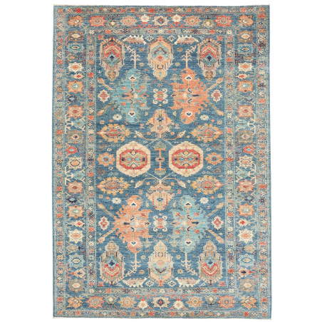 Rug Kazak Fine Pakistan 203x300 Blue Orange Bei