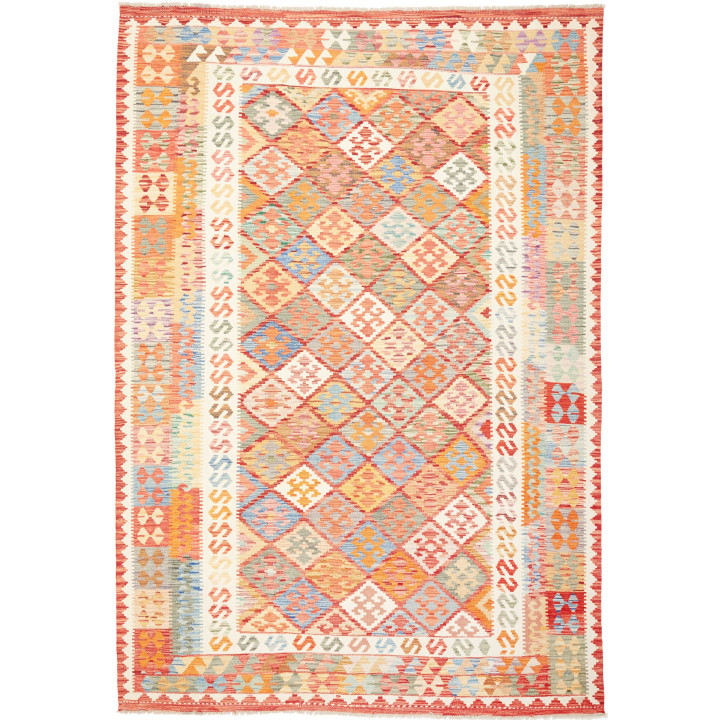 Hand Made Rug Kilim Afghanistan 205x297 Brick R