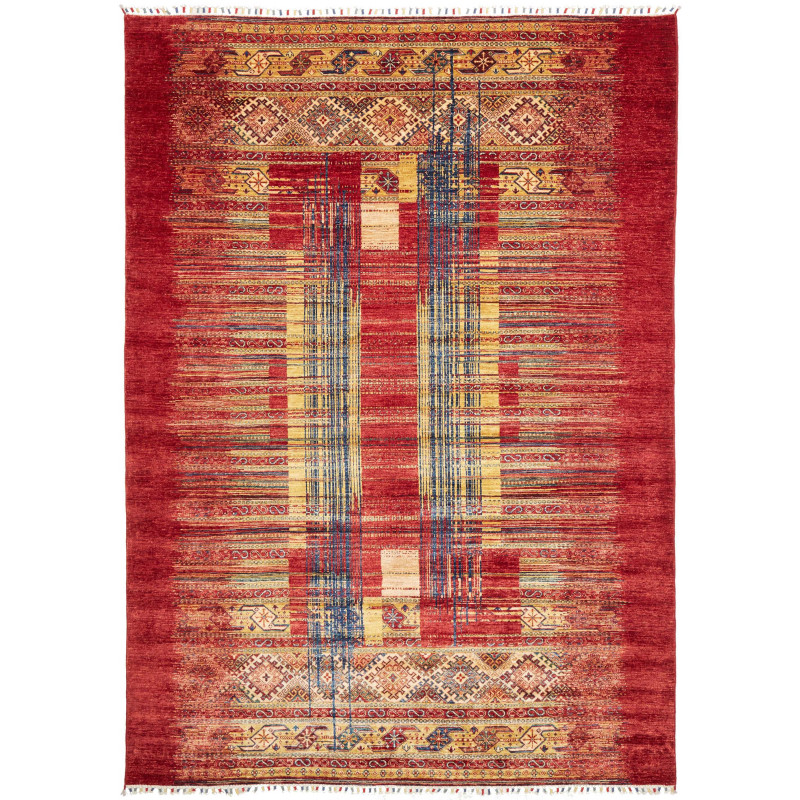 Rug Siva Pakistan 210x297 Red Gold Blue Beige