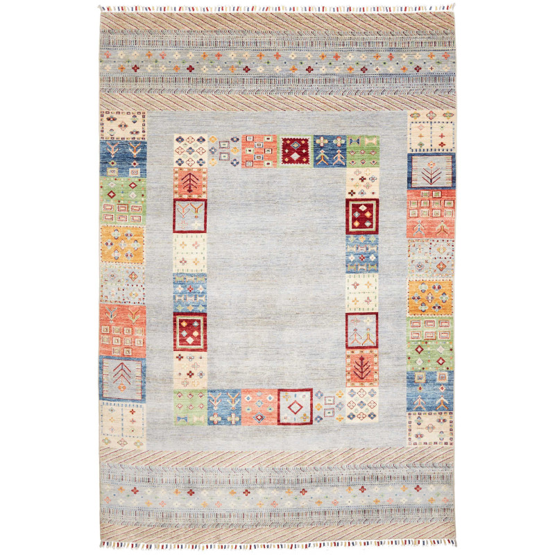 Rug Siva Pakistan 205x301 Light Blue Deep Blue
